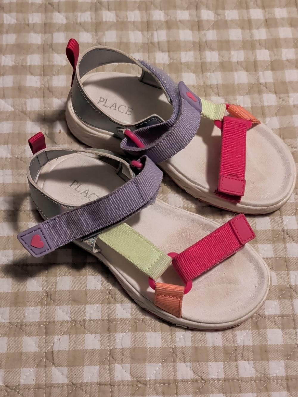 The Children's Place Colorblock Sport Sandals - Pink, Purple & Lime